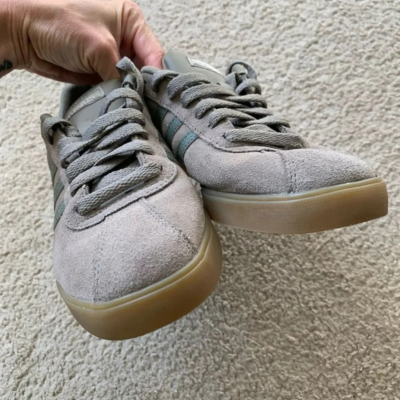 Adidas Old School Ortholite Cloud Suede Sneakers Brown Gray Gum Sole Size 8 - Picture 5 of 8